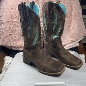 Ariat Venttek Ultra Boots Turqouis Brown 12 Inch Western sz 7.5